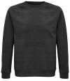 03567 Space SOL'S Unisex Space Organic Raglan Sweatshirt Charcoal Marl colour image